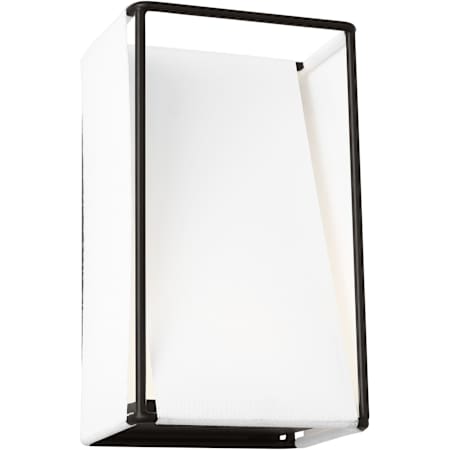 Visual Comfort Velero 10" Tall LED Bathroom Sconce with Linen Shade Aged Iron