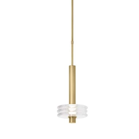 Visual Comfort Laurel 8" Wide Crystal Mini Pendant Natural Brass