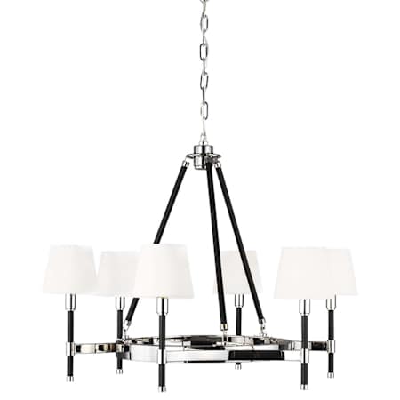 Visual Comfort Katie 6 Light 32" Wide Chandelier Polished Nickel