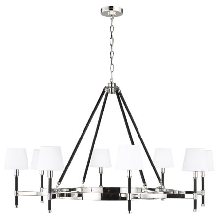 Visual Comfort Katie 8 Light 48" Wide Chandelier Polished Nickel
