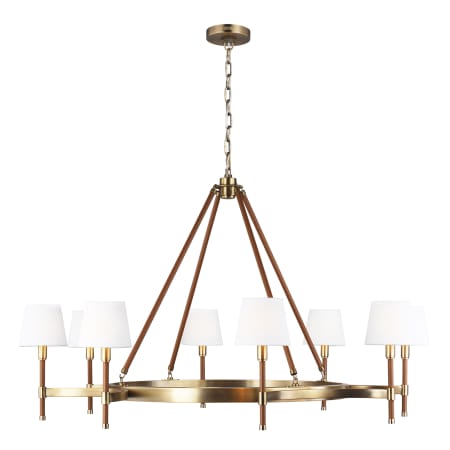 Visual Comfort Katie 8 Light 48" Wide Chandelier Time Worn Brass