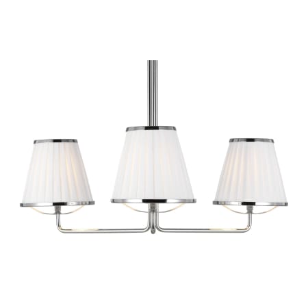 Visual Comfort Esther 3 Light 27" Wide Chandelier Polished Nickel