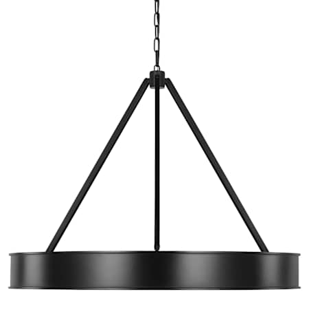 Visual Comfort Leonard 36" Wide LED Ring Chandelier Aged Iron