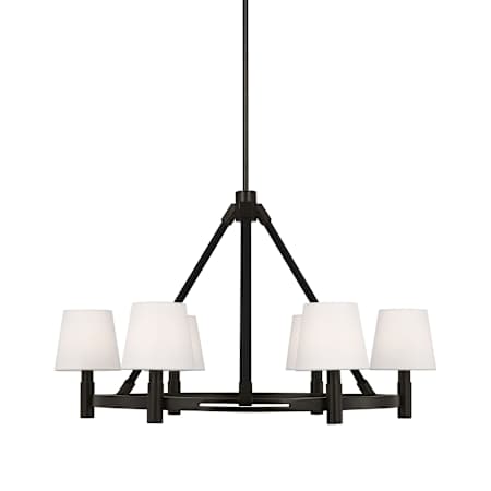 Visual Comfort Grayson 6 Light 32" Wide Chandelier Aged Iron