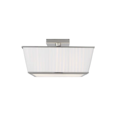 Visual Comfort Esther 4 Light 14" Wide Semi-Flush Ceiling Fixture Polished Nickel