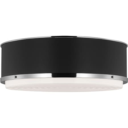 Visual Comfort Marlowe 3 Light 18" Wide Flush Mount Drum Ceiling Fixture Polished Nickel