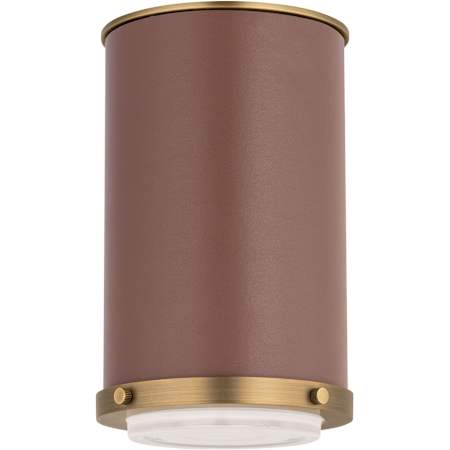 Visual Comfort Marlowe 6" Wide LED Flush Mount Ceiling Fixture Time Worn Brass