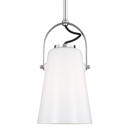 Visual Comfort Hazel 6" Wide Mini Pendant Polished Nickel