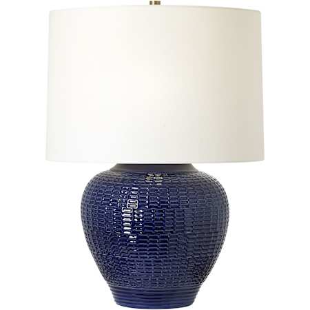 Visual Comfort Marcel 27" Tall Vase Table Lamp Crystal Cobalt