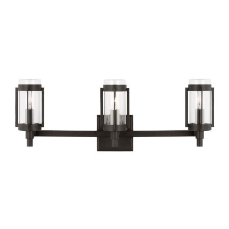 Visual Comfort Flynn 3 Light 23" Wide Vanity Light Aged Iron
