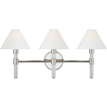 Visual Comfort Robert 3 Light 27" Wide Vanity Light Polished Nickel