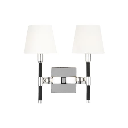 Visual Comfort Katie 2 Light 13" Tall Bathroom Sconce Polished Nickel