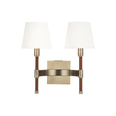 Visual Comfort Katie 2 Light 13" Tall Bathroom Sconce Time Worn Brass