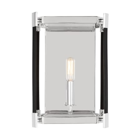 Visual Comfort Hadley 12" Tall Bathroom Sconce Polished Nickel