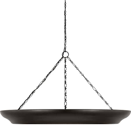 Visual Comfort Lenoir 36" Wide Drum Chandelier Aged Iron