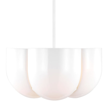 Visual Comfort Cheverny 4 Light 15" Wide Pendant with Milk Glass Shades Matte White