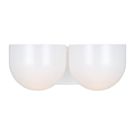 Visual Comfort Cheverny 2 Light 6" Tall Bathroom Sconce Matte White