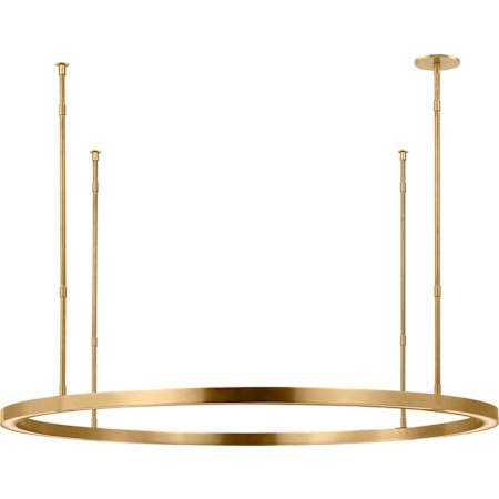 Visual Comfort Stagger 36" Wide Ring Chandelier Hand Rubbed Antique Brass