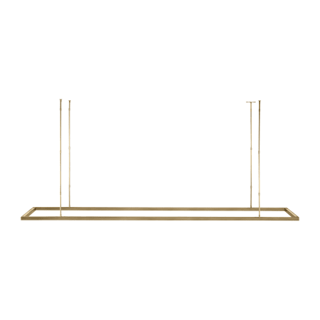 Visual Comfort Stagger 84" Wide Uplight Linear Chandelier Natural Brass