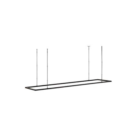 Visual Comfort Stagger 84" Wide Linear Chandelier Polished Stainless Steel