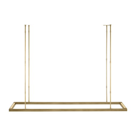 Visual Comfort Stagger 50" Wide Linear Chandelier Natural Brass