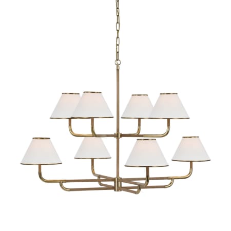 Visual Comfort Rigby 8 Light 49" Wide Chandelier Soft Brass / Natural Oak