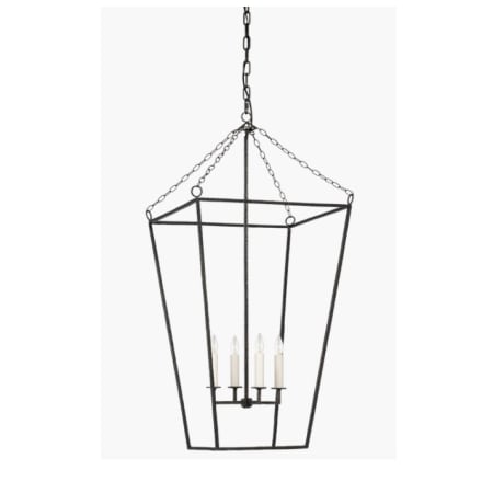 Visual Comfort Malloy 4 Light 19" Wide Candle Style Chandelier Aged Iron