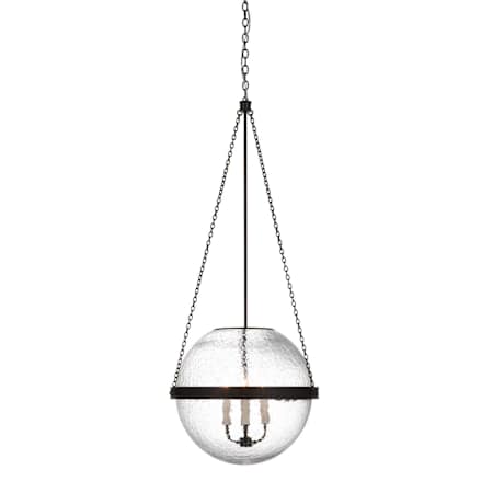 Visual Comfort Reese 3 Light 19" Wide Suspension Pendant Bronze