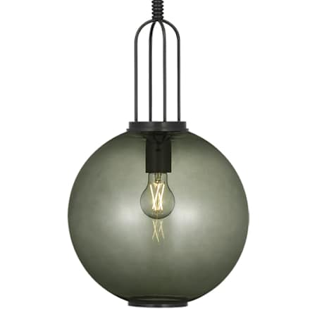 Visual Comfort Meir 12" Wide Pendant with Smoked Glass Shade Bronze