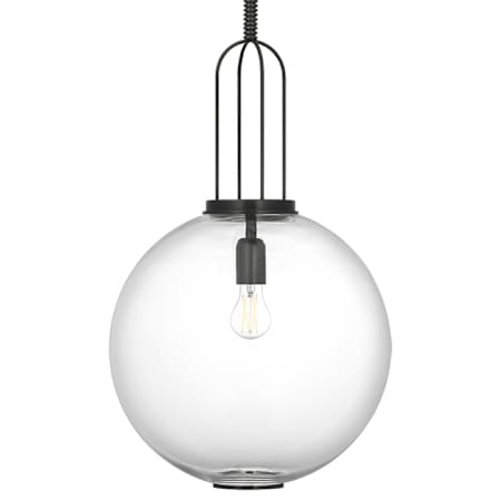 Visual Comfort Meir 16" Wide Pendant with Clear Glass Shade Bronze