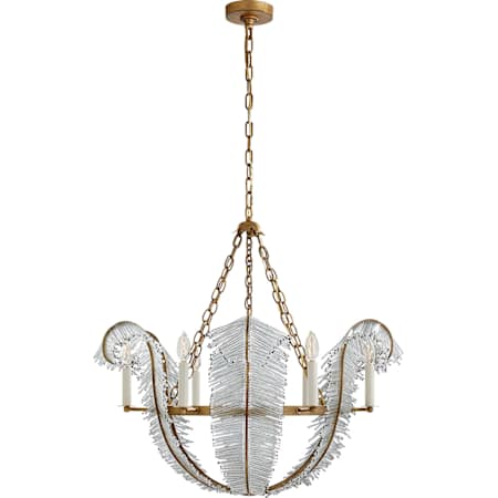 Visual Comfort Calais 34" Candle Style Chandelier by Niermann Weeks Gilded Iron
