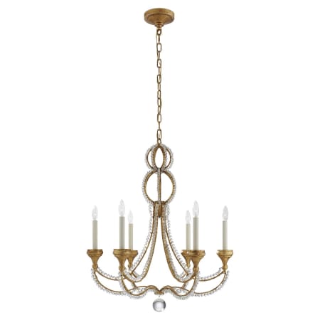 Visual Comfort Milan 29" Medium Chandelier with Crystal by Niermann Weeks Venetian Gold