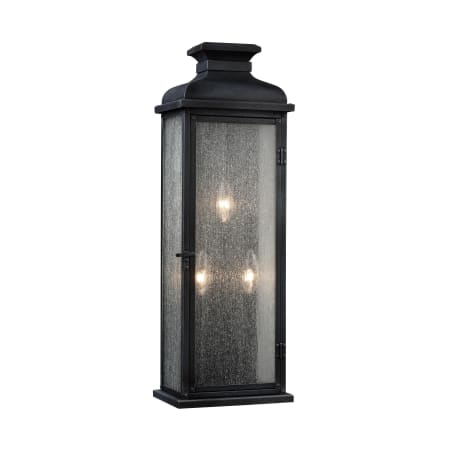 Visual Comfort Pediment 3 Light 24" Tall Outdoor Wall Sconce Dark Weathered Zinc