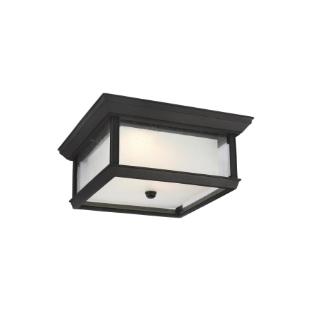 Visual Comfort Studio 13" Wide LED Flush Mount Square Outdoor Ceiling Fixture Textured Black