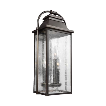 Visual Comfort Wellsworth 3 Light 18" Tall Outdoor Wall Sconce Antique Bronze