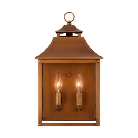 Visual Comfort Galena 2 Light 17" Tall Outdoor Wall Sconce Natural Copper