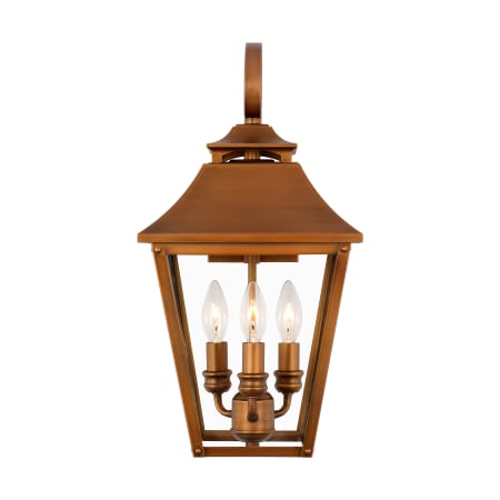 Visual Comfort Galena 3 Light 19" Tall Outdoor Wall Sconce Natural Copper