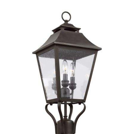 Visual Comfort Galena 3 Light 23" Tall Post Light Sable