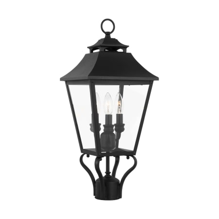 Visual Comfort Galena 3 Light 23" Tall Post Light Textured Black