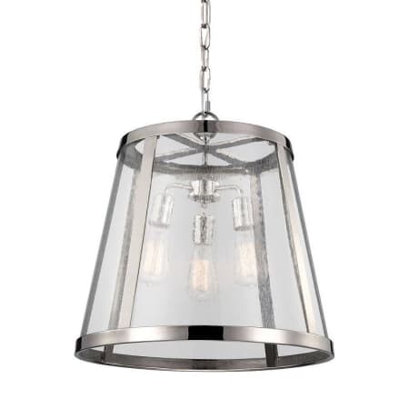 Visual Comfort Harrow 3 Light 19" Wide Pendant Polished Nickel