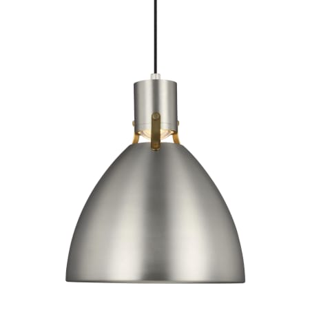 Visual Comfort Brynne 15" Wide LED Pendant Satin Nickel