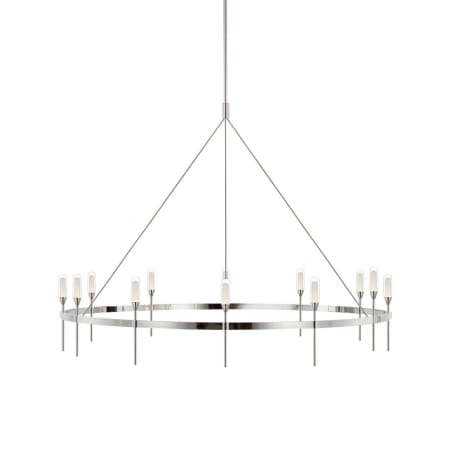 Visual Comfort Overture 49" Wide LED Chandelier Polished Nickel