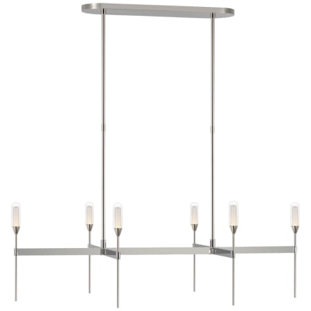 Visual Comfort Overture 41" Wide LED Linear Chandelier Polished Nickel