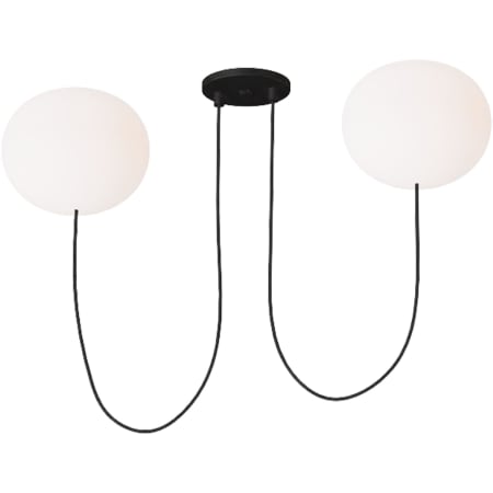 Visual Comfort Helium 28" Wide LED Globe Chandelier - 2700K, 90 CRI, 1220 Lumens Matte Black