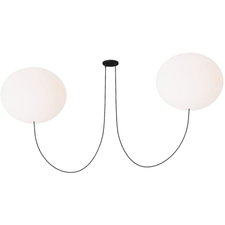 Visual Comfort Helium 54" Wide LED Globe Chandelier - 2700K, 90 CRI, 1600 Lumens Matte Black