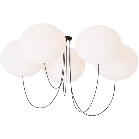 Visual Comfort Helium 54" Wide LED Globe Chandelier Matte Black