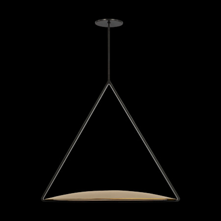 Visual Comfort Cymbal 28" Wide Pendant Dark Bronze / Natural Brass