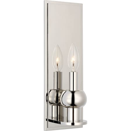 Visual Comfort Comtesse 14" Tall Wall Sconce Polished Nickel