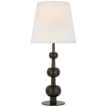Visual Comfort Comtesse 29" Tall Buffet Table Lamp with White Linen Shade Bronze
