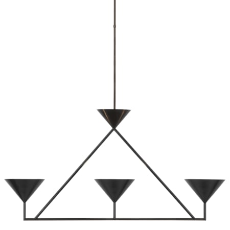 Visual Comfort Orsay 3 Light 44" Wide LED Linear Chandelier Bronze